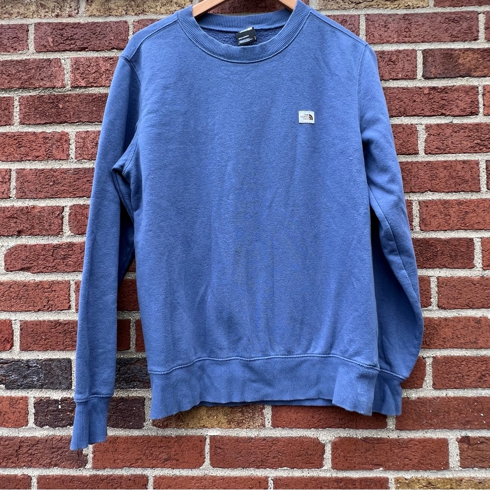 The North Face Heritage Patch Blue Crewneck Sweatshirt Mens size Small